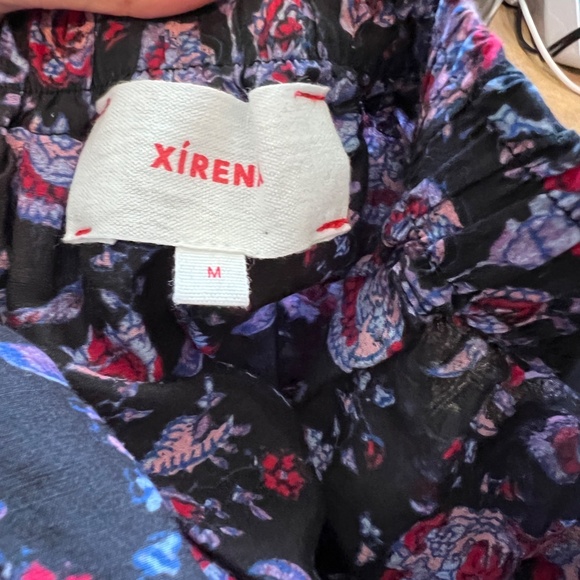 XIRENA Cotton Silk Flowing Layered Boho Maxi Skirt Floral Size M Workwear Causal - Picture 6 of 8